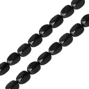 Kaufen Sie Perlen in der Schweiz Schwarzer onyx nugget 4x6mm strang (1)
