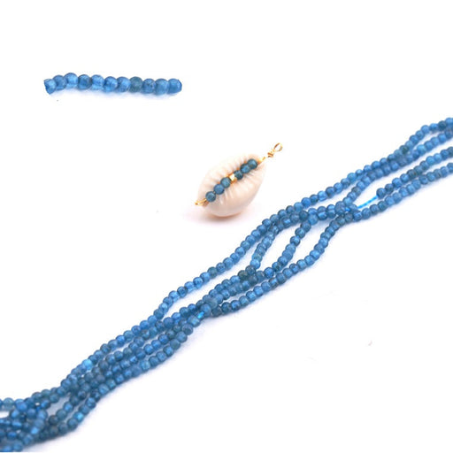 Achat Perles Rondes en Apatite 2mm - Trou : 0.5mm (1 Fil- 38cm)