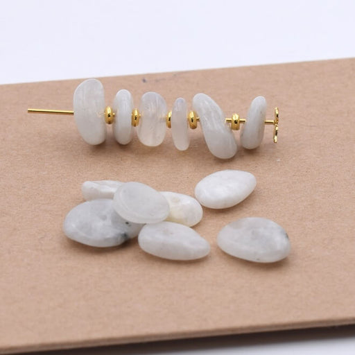 Kaufen Sie Perlen in der Schweiz Heishi Beads Scheibe Polierter Mondstein 14x9mm (10)