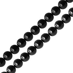 Kaufen Sie Perlen in der Schweiz Schwarzer onyx rund perlenstrang 4mm (1)