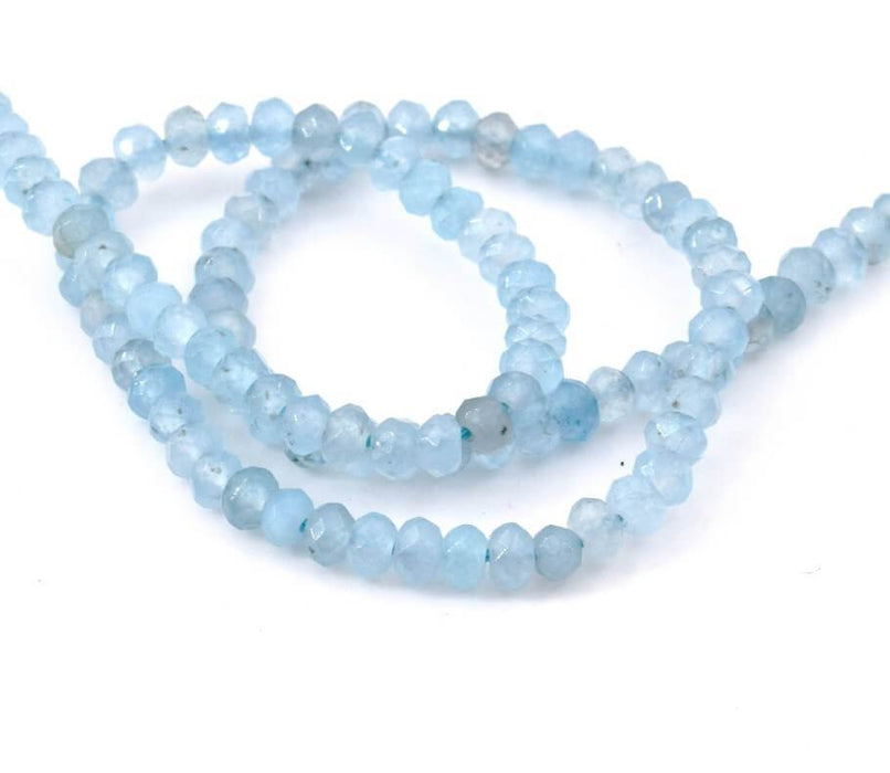 Jade Naturel Teinté BLEU OCEAN Perles à facettes - 4mm (1 rang)