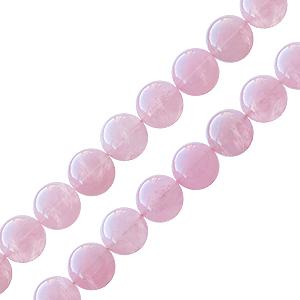 Achat Perle ronde en quartz rose 6mm sur fil (1)