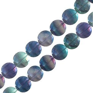 Pierres rondes fluorite arc en ciel 6mm sur fil (1)