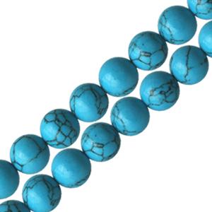 Kaufen Sie Perlen in der Schweiz Rekonstruierter türkis rundeperlen 8mm (1)
