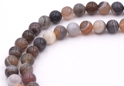 Kaufen Sie Perlen in der Schweiz Achat Afrikanischer runde Perlen 8mm -Loch: 1mm - 39cm (1 Strang)