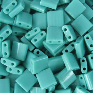 Kaufen Sie Perlen in der Schweiz Cc412 - miyuki tila perlen opaque turquoise green 5mm (5g)