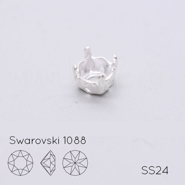 Serti à coudre pour Swarovski 1088 SS24 argenté (20)