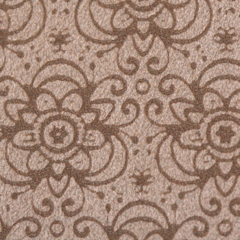 Suédine motif fleurs Camel 10x21.5cm (1)