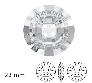 Kaufen Sie Perlen in der Schweiz Swarovski 3018 Rivoli CB Knopf Crystal Foiled 23mm -(1)