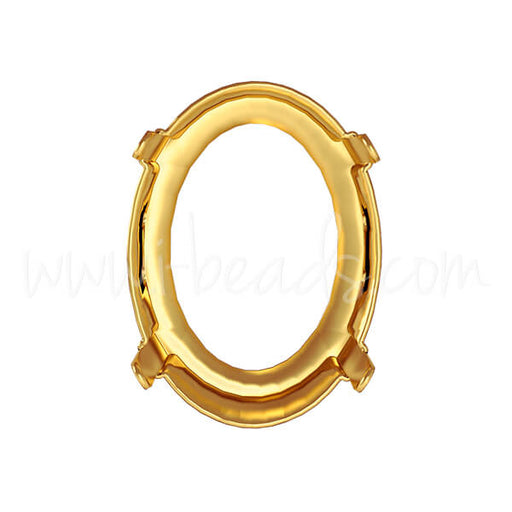 Kaufen Sie Perlen in der Schweiz Swarovski Fassung für 4122 Oval Rivoli 14x10.5mm Gold-plattiert (1)