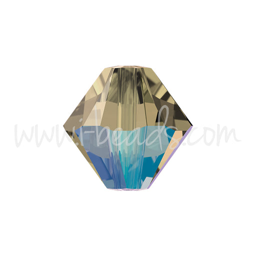 Achat Perles Swarovski 5328 xilion bicone black diamond shimmer 4mm (40)