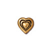 Kaufen Sie Perlen in der Schweiz Dreifaches Herz 8mm Goldfarben (1)