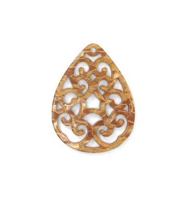 Plexi lien pendentif arabesque doré foncé 49x37mm (1)