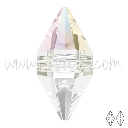 Kaufen Sie Perlen in der Schweiz Swarovski Elements 5747 double spike crystal AB 16x8mm (1)