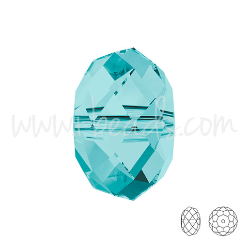 Kaufen Sie Perlen in der Schweiz 5040 Swarovski briolette perlen light turquoise 6mm (10)