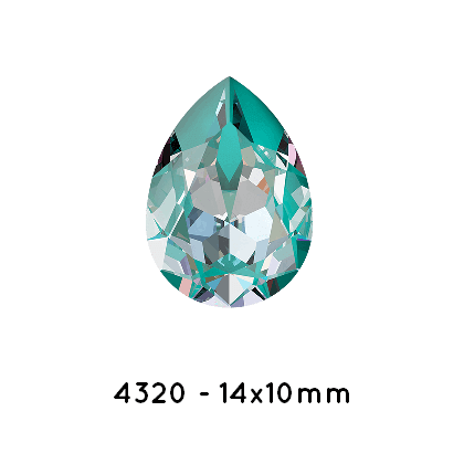 Kaufen Sie Perlen in der Schweiz Swarovski 4320 Pear Crystal LAGUNA delite 14x10mm (1)