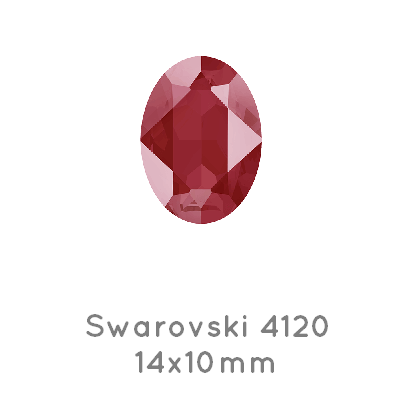 Kaufen Sie Perlen in der Schweiz Swarovski 4120 oval fancy stone Royal Red 14x10mm (2)