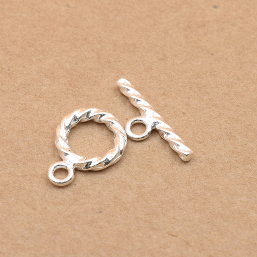 Kaufen Sie Perlen in der Schweiz Sterling silber runder verschluss 9mm (1)