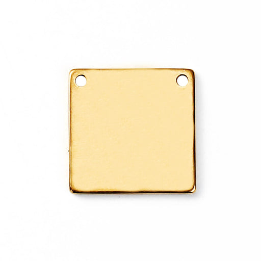 Edelstahl-Verbindungsstück-Quadrat-Gold überzogene unbelegte stempelnde Umbauten 15mm (1)