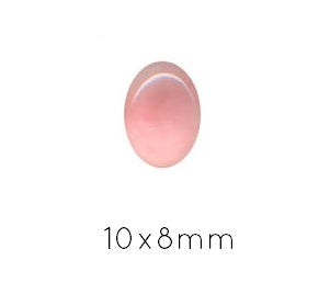 Kaufen Sie Perlen in der Schweiz Ovaler Cabochon QUARTZ Pink 10x8mm (1)