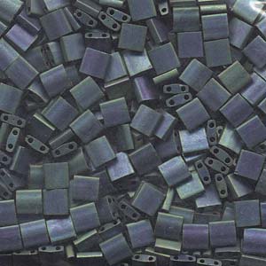 Kaufen Sie Perlen in der Schweiz Cc2064 - miyuki tila perlen mat metal blue green 5mm (25 beads)