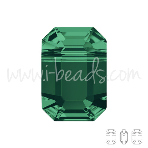 Kaufen Sie Perlen in der Schweiz Swarovski 5514 pendulum Perlen emerald 8x5.5mm (2)