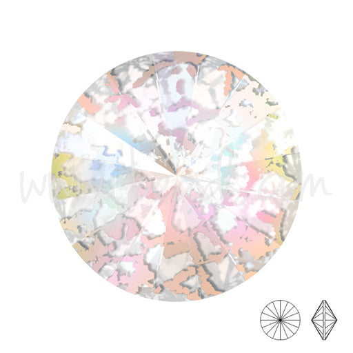 Kaufen Sie Perlen in der Schweiz Swarovski 1122 rivoli crystal white patina 10mm-ss47 (2)