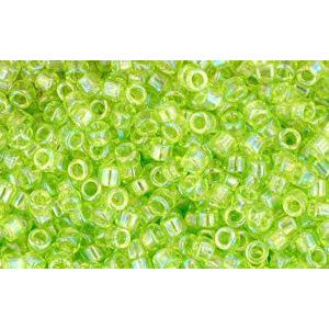 Kaufen Sie Perlen in der Schweiz cc164 - Toho treasure perlen 11/0 transparent rainbow lime green (5g)