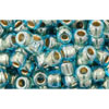 cc990 - perles de rocaille Toho 6/0 gold lined aqua (10g)