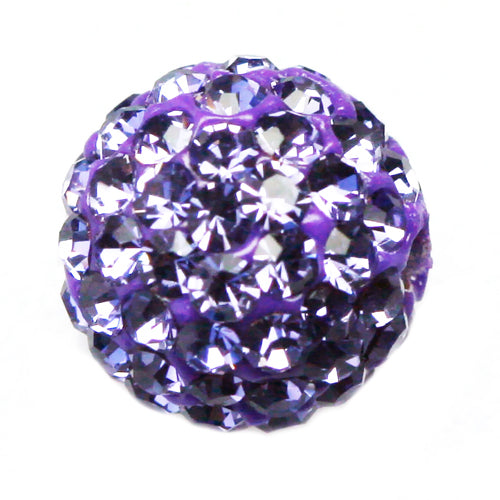 Achat Perle style shamballa ronde deluxe tanzanite 10mm (1)