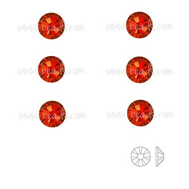 Kaufen Sie Perlen in der Schweiz Swarovski Flat Back 2058 SS5-1.8mm Light Siam foiled (x80)