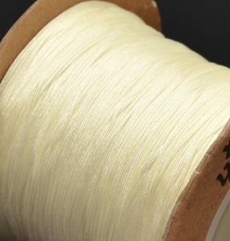 Kaufen Sie Perlen in der Schweiz Nylon geflochtene Schnur - 0.4mm - Beige Champagner - (3m)