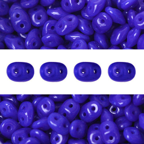 Kaufen Sie Perlen in der Schweiz Super Duo Perlen 2.5x5mm Opaque Blue (10g)