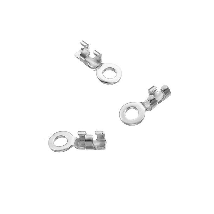 Crimpverschlüsse Sterling Silber für dünne Kette und Schnur 0.8-1mm (4)