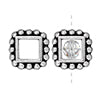 Kaufen Sie Perlen in der Schweiz Rahmen quadrat 9mm antik versilbert fuer 4mm perlen (1)