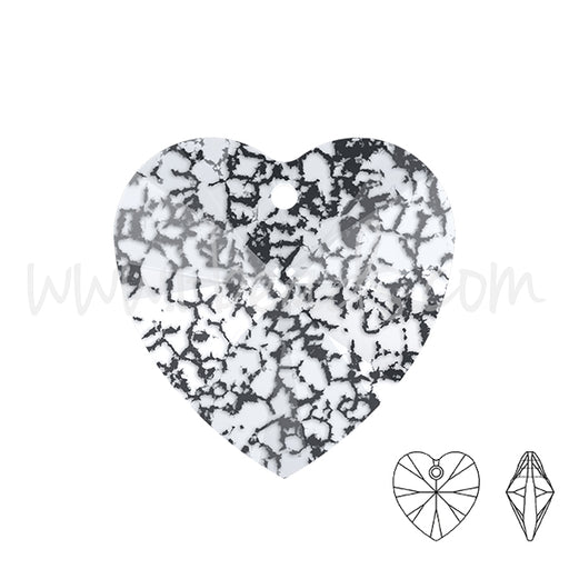Kaufen Sie Perlen in der Schweiz Swarovski 6228 herz anhänger crystal black patina effect 10mm (1)