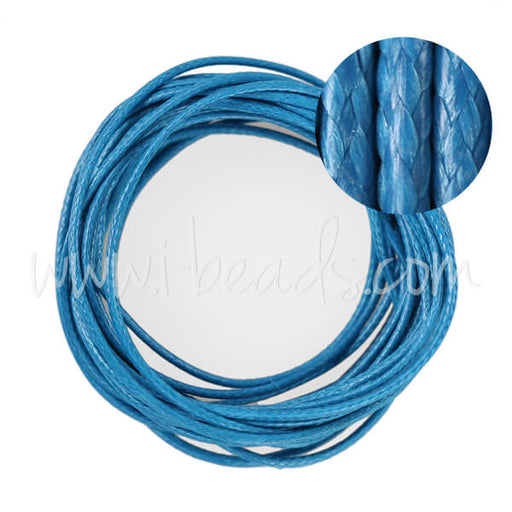 Kaufen Sie Perlen in der Schweiz Snake Satinschnur Blau 1mm (5m)