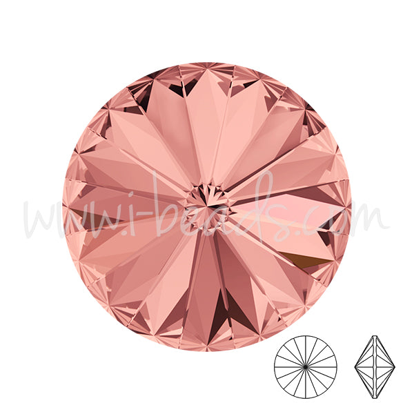 Cristal Swarovski rivoli 1122 blush rose 12mm (1)