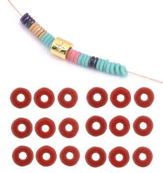Kaufen Sie Perlen in der Schweiz O beads 1x3.8mm Opaque Red heishi (5g)