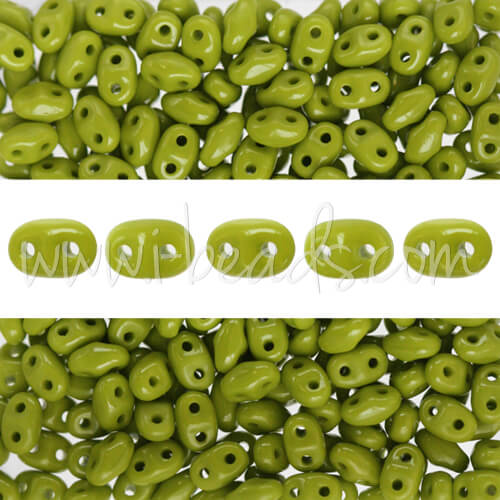 MiniDuo Perlen 2.5x4mm opaque olivine (10g)