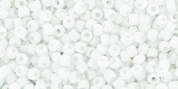 cc41f - perles de rocaille Toho 15/0 opaque frosted white (5g)