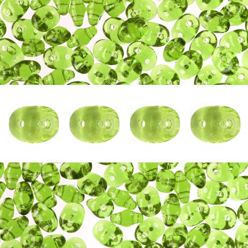Kaufen Sie Perlen in der Schweiz Super Duo Perlen 2.5x5mm Olivine (10g)