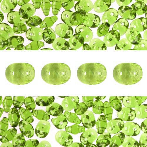 Perles Super Duo 2.5x5mm Olivine (10g)