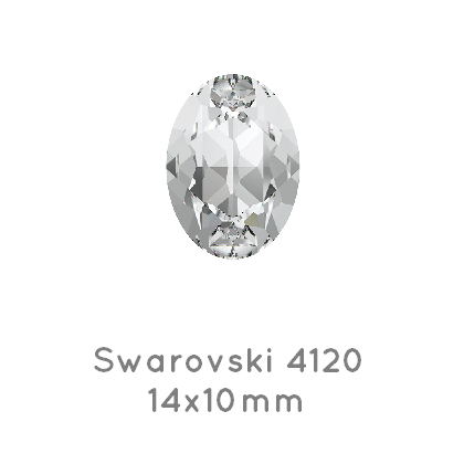 Kaufen Sie Perlen in der Schweiz Swarovski 4120 oval fancy stone Crystal f 14x10mm (2)