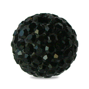 Perle style shamballa ronde essential jet 10mm (2)