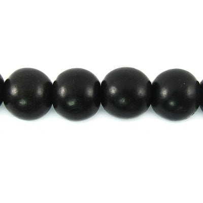 Perles rondes en Ebène noir 10mm-1 rang (1)
