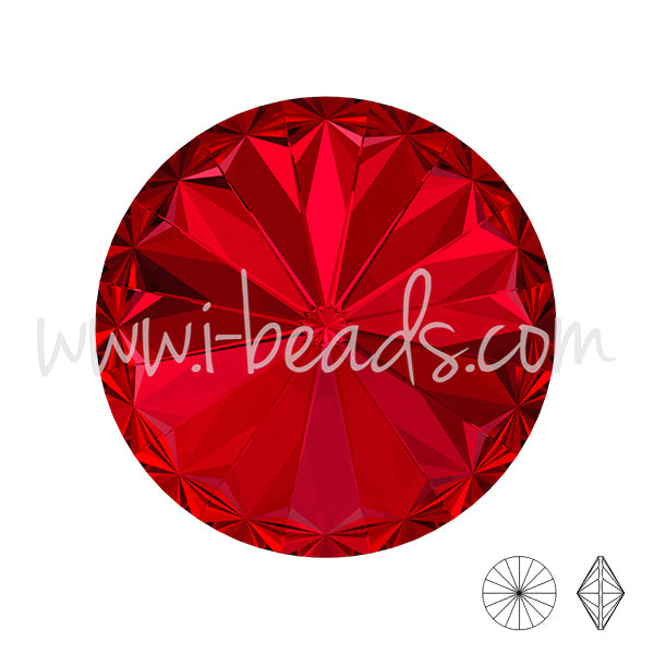 Cristal Swarovski rivoli 1122 scarlet 12mm (1)