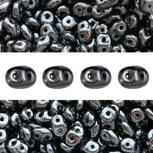 Super Duo Perlen 2.5x5mm hematite (10g)