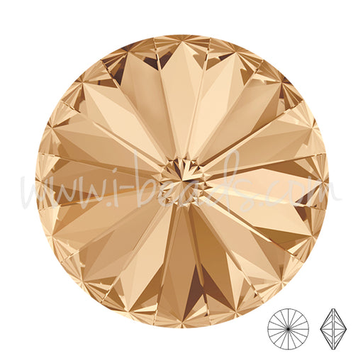 Kaufen Sie Perlen in der Schweiz Swarovski 1122 rivoli crystal golden shadow 14mm (1)