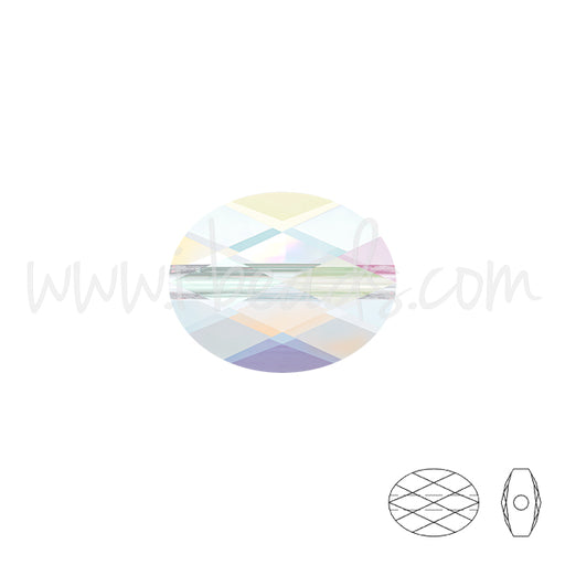 Perles mini ovales Swarovski 5051 crystal ab 8x6mm (2)